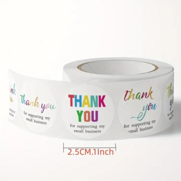 600 Pc Thank you Cards and Stickers - Picture 5 of 6